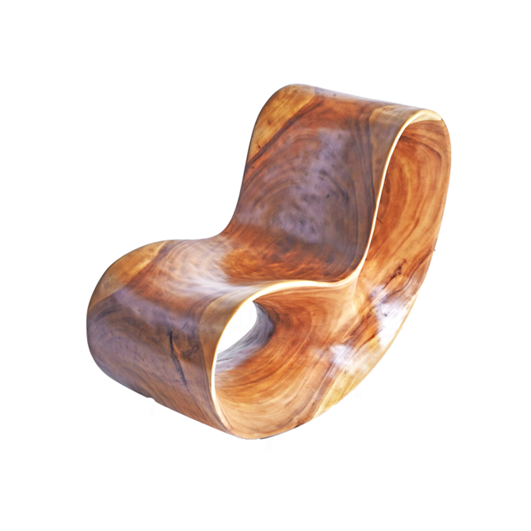 Log Wood Outdoor Lounge Chair