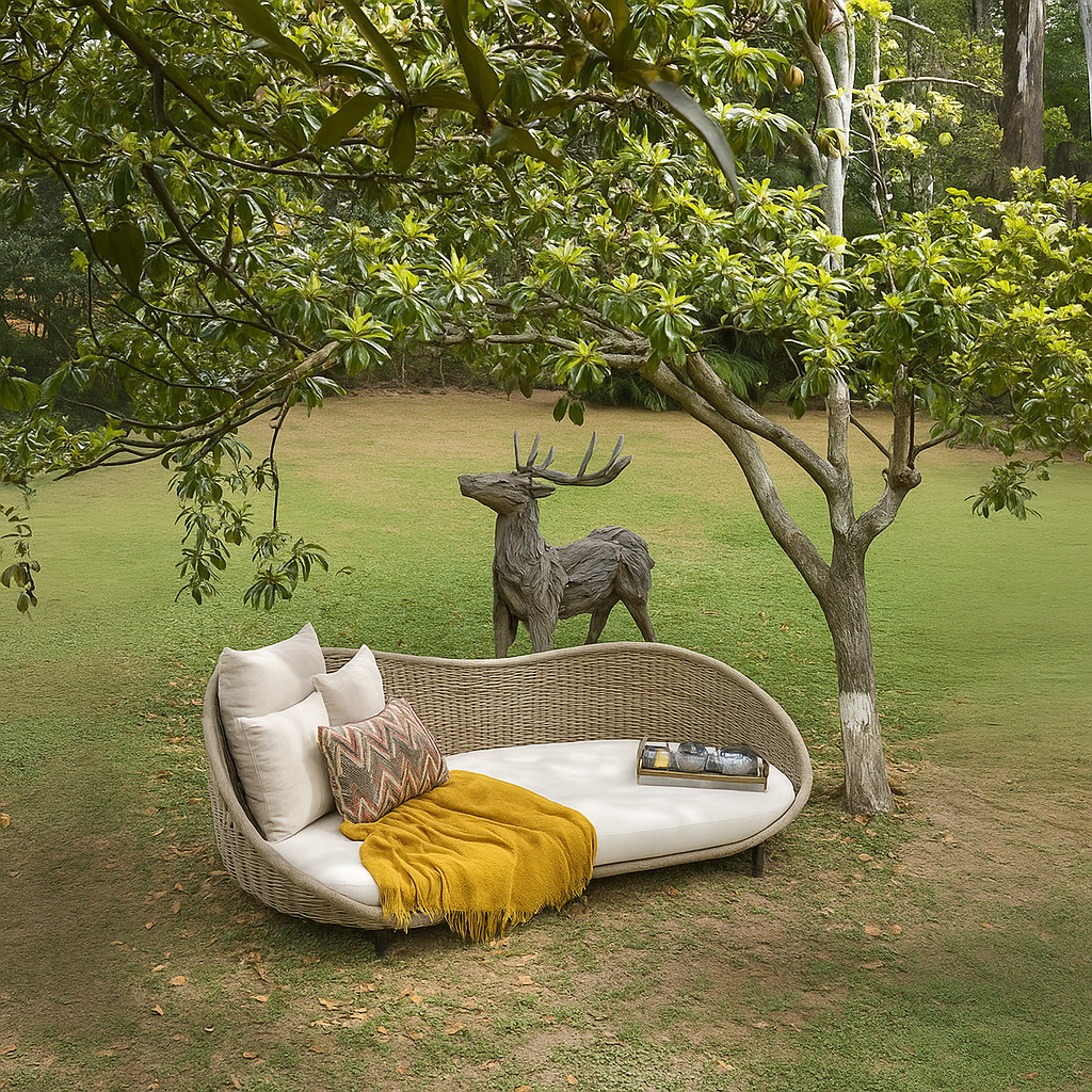 wooden deer, wooden sculpture