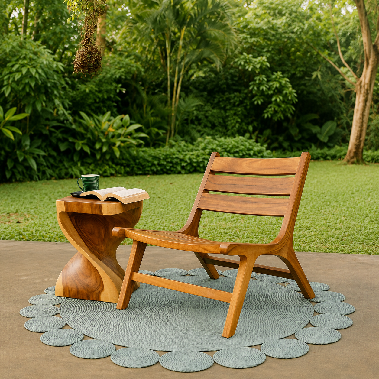 Wooden Reclining Chair