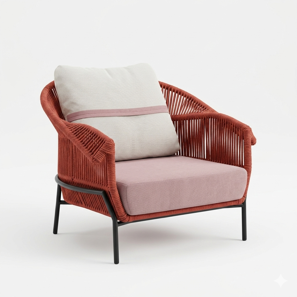 Modern outdoor single seater sofa