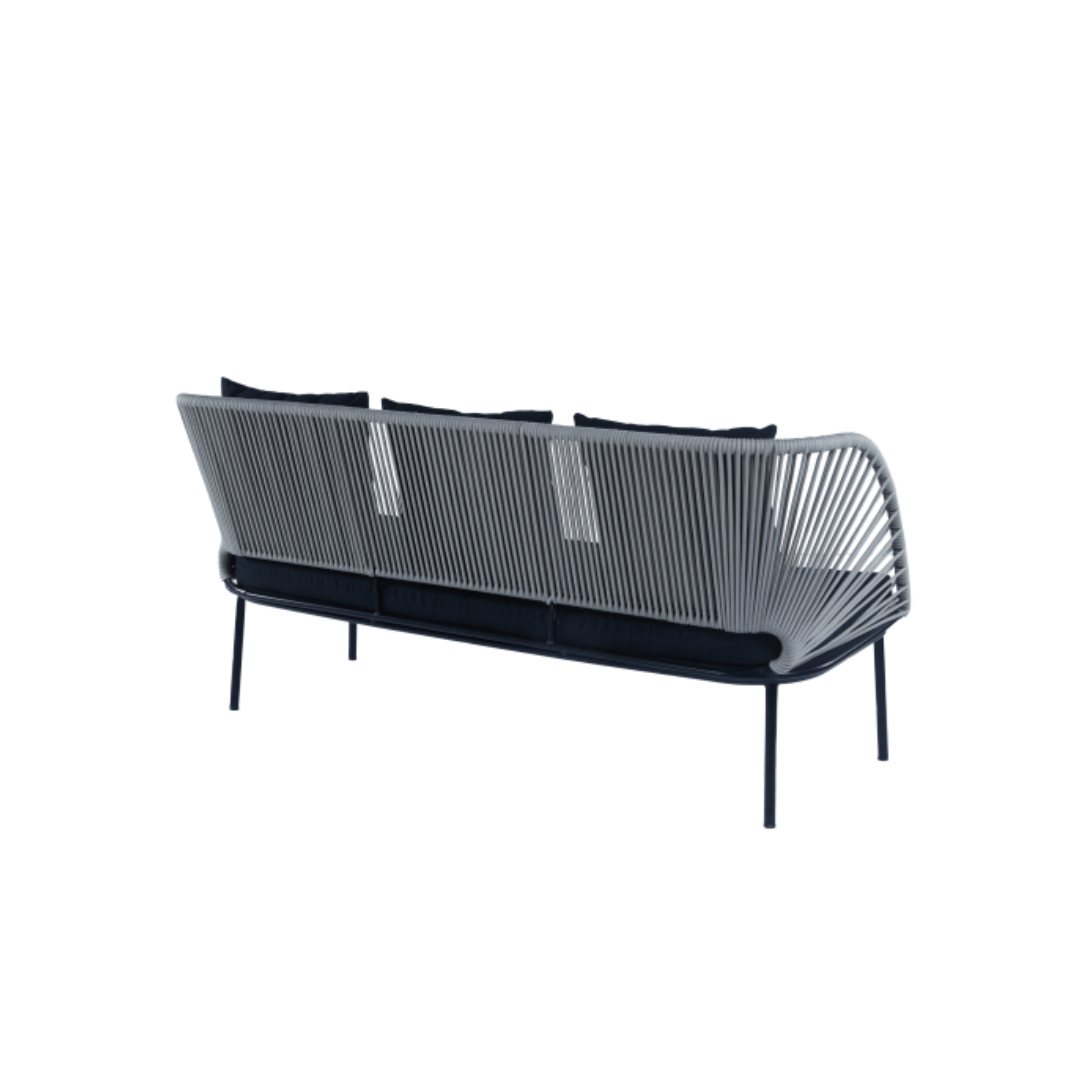 Outdoor three-seater sofa