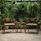 Acacia wood dining chairs