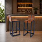 Wooden and Metal fusion Barstools