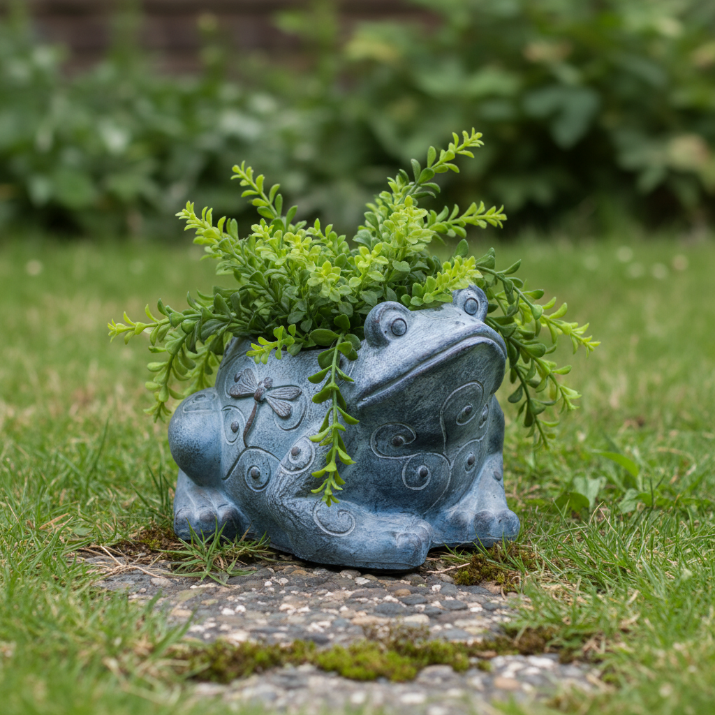 Frog-shaped planter