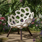 Modern chair with a unique lattice backrest