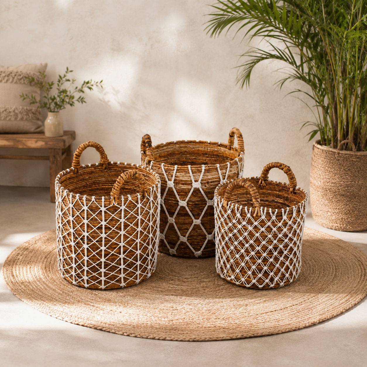 Natural Hand woven Baskets
